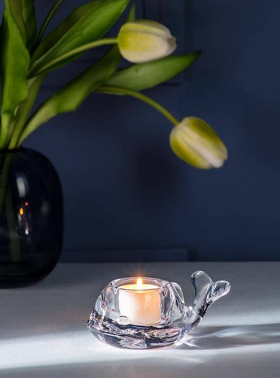 Whale Tealight Holder – 5"L