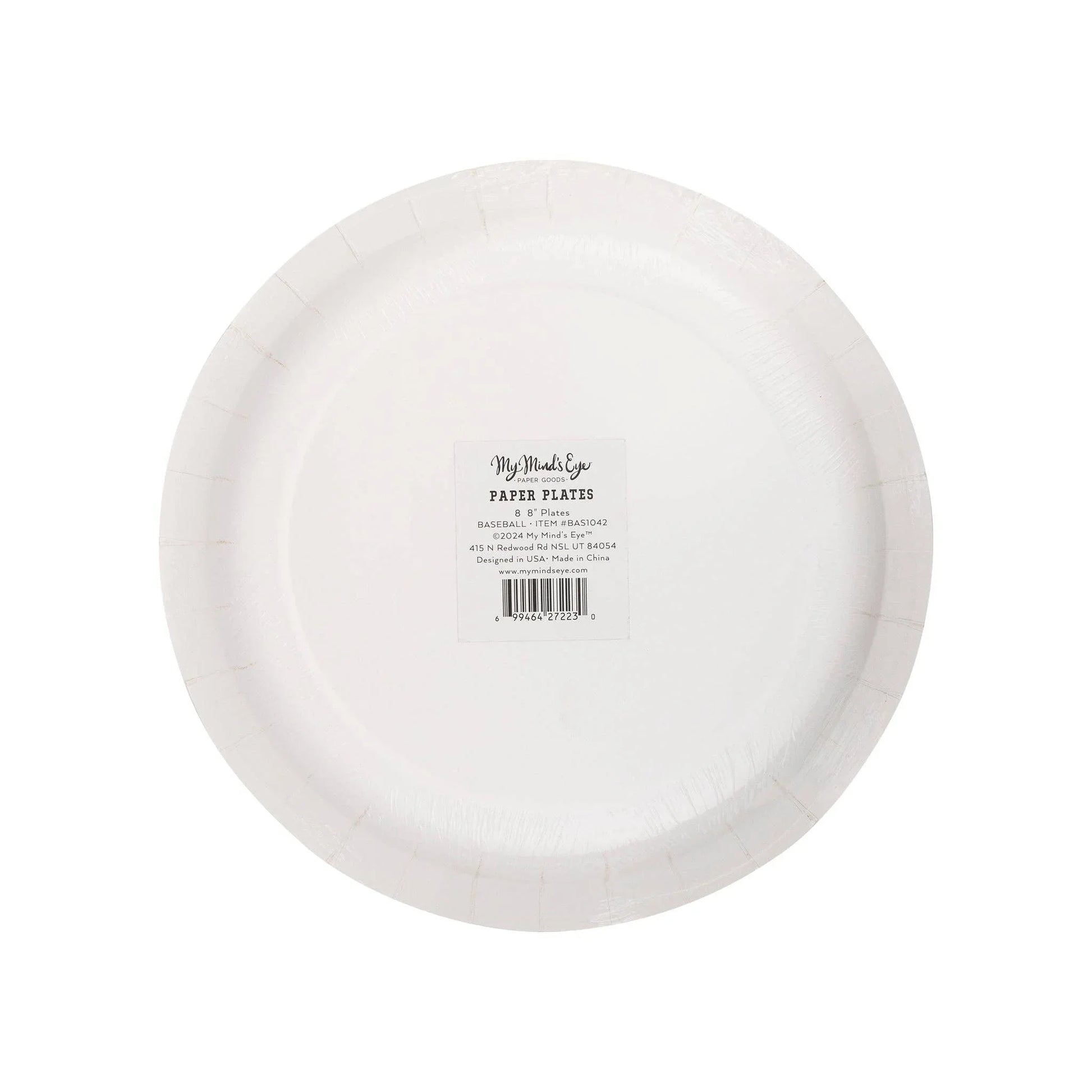Baseball Paper Plate - Marcel’s Culinary Experience