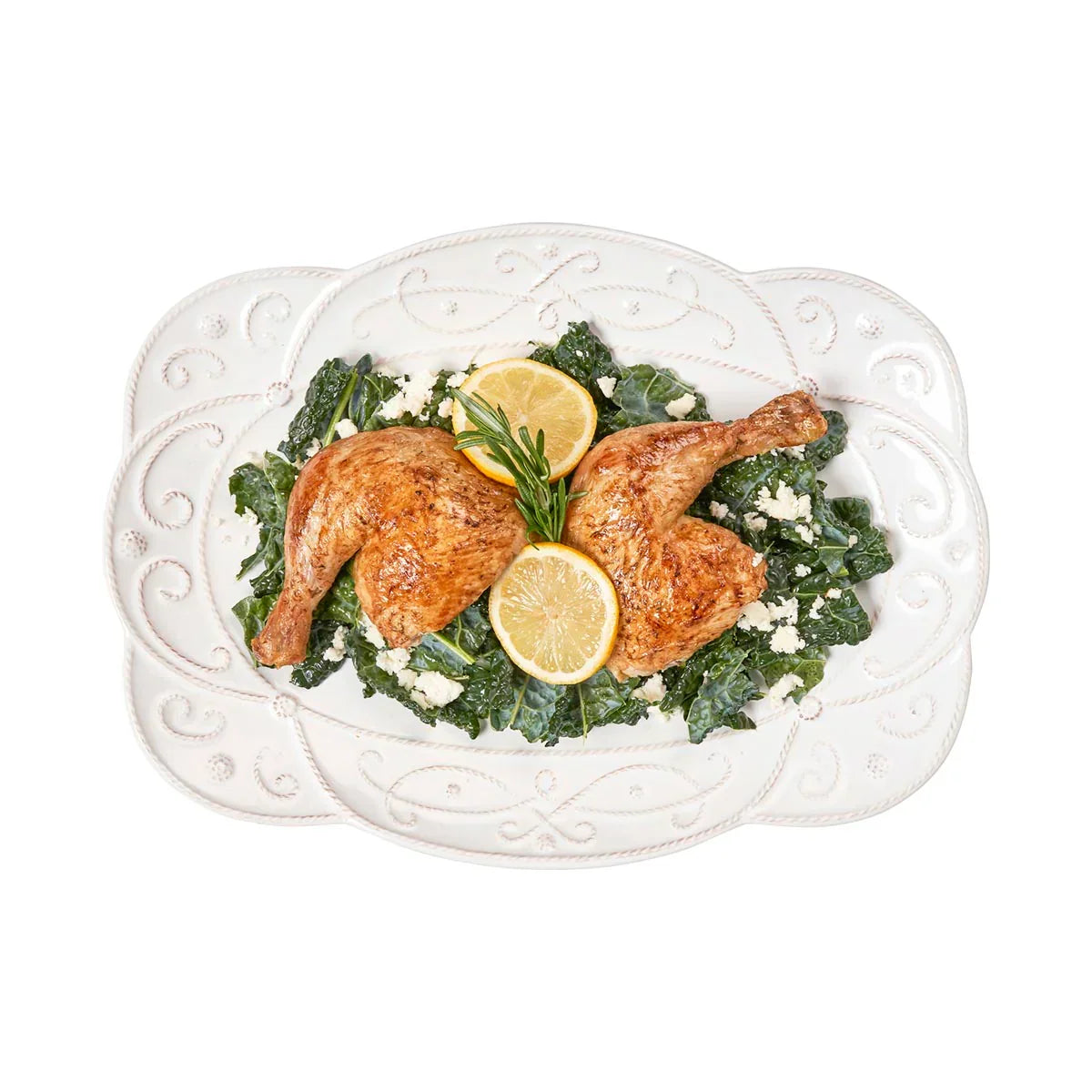 Juliska Jardins du Monde 15" Platter - Whitewash