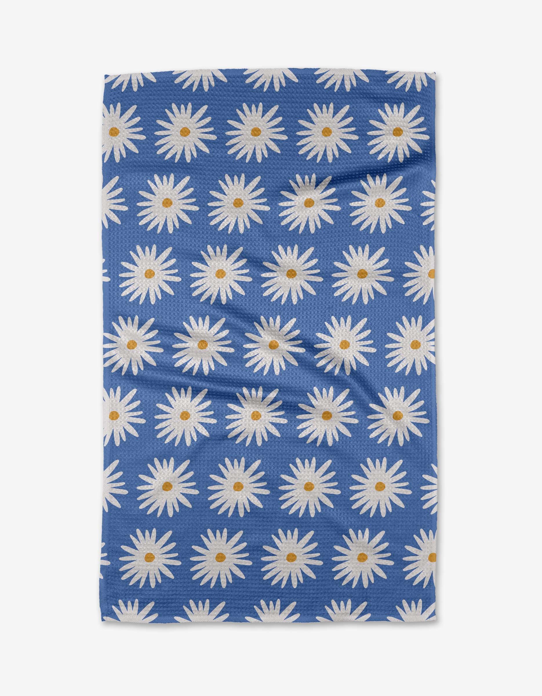 Geometry Blue Daisies Tea Towel - Marcel’s Culinary Experience