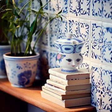 Bjørn Wiinblad Dora Bowl, Blue, Ø: 3.7" - Marcel’s Culinary Experience