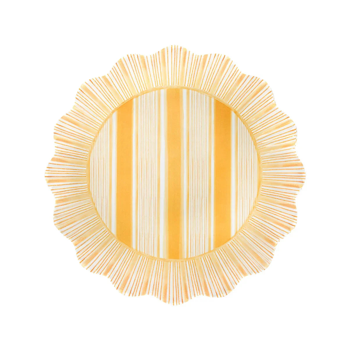 Juliska Cabana Stripe Melamine Dinner Plate Set/4 - Sunshine