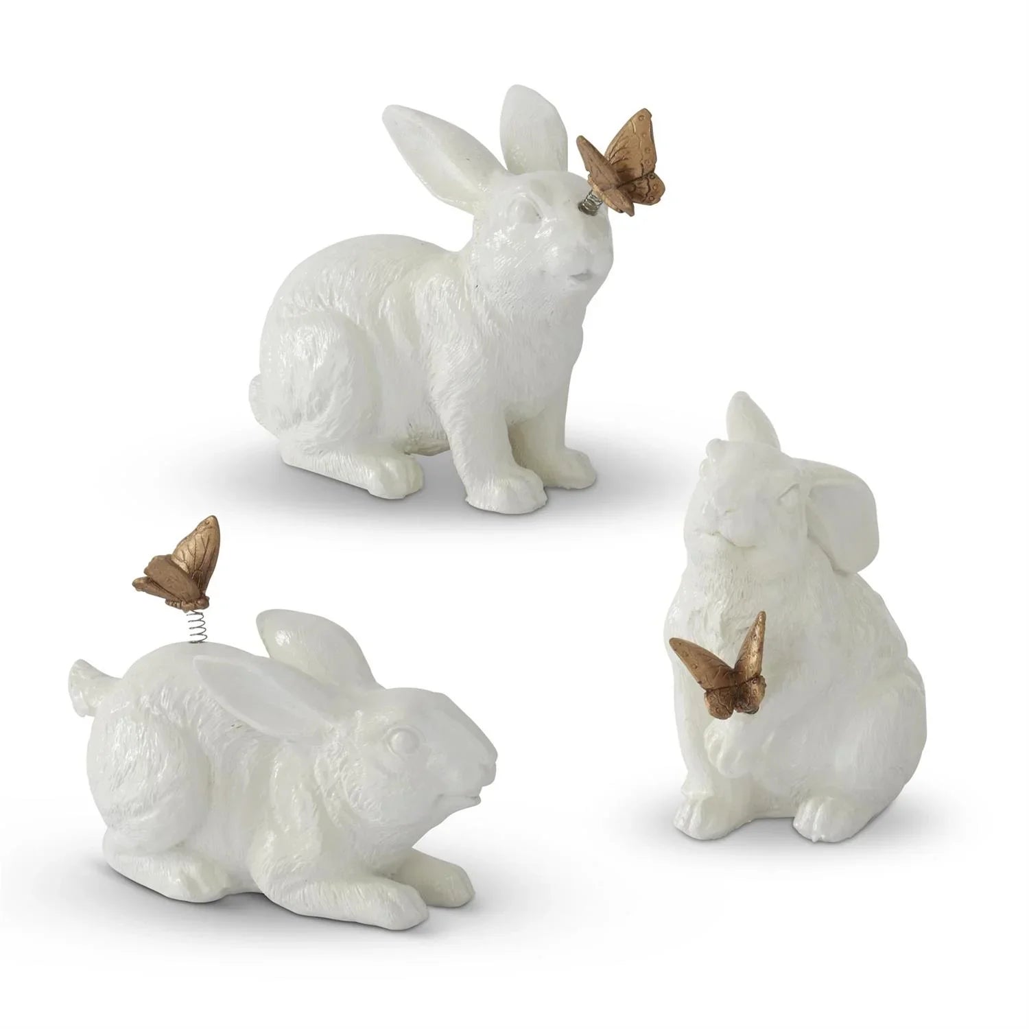 Glossy White Resin Garden Rabbit - Marcel’s Culinary Experience
