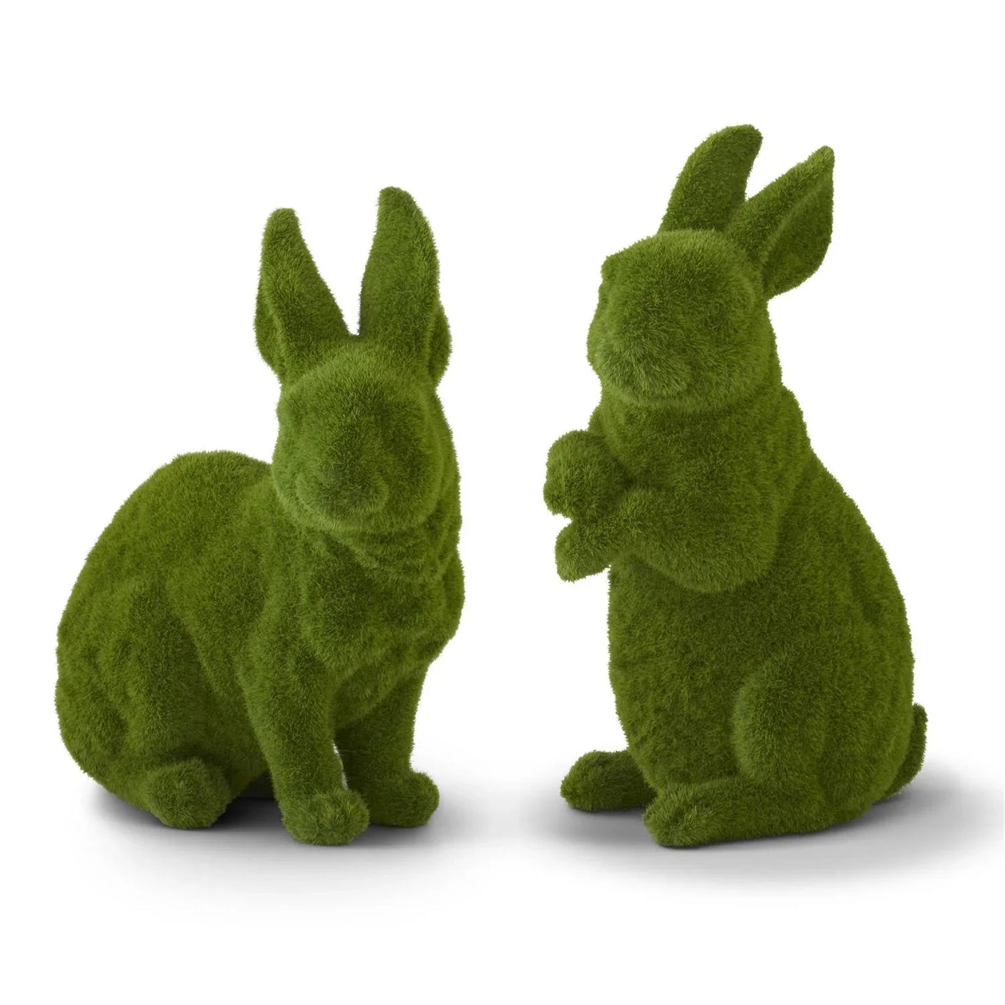 Resin Green Flocked Mossy Rabbits - Marcel’s Culinary Experience