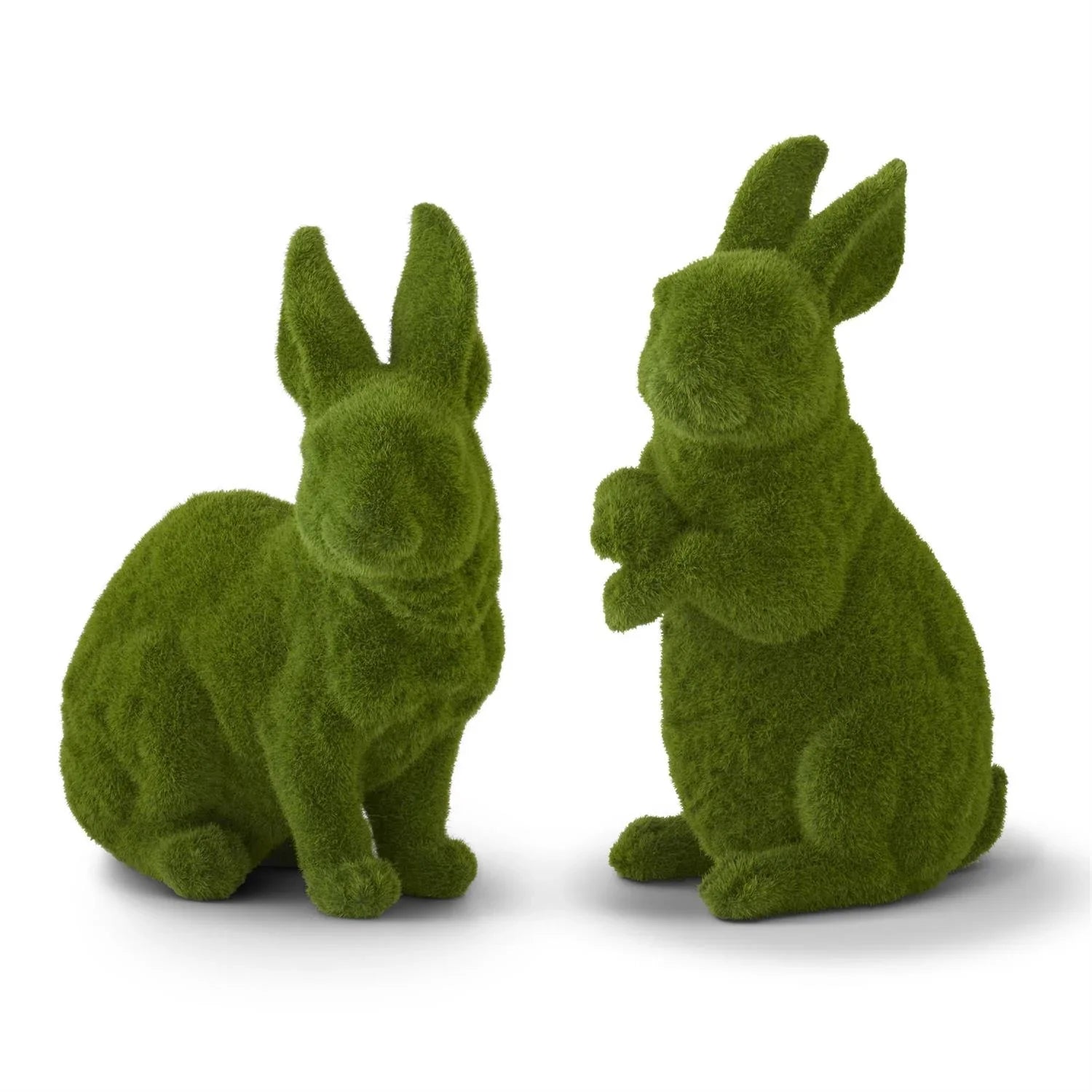 Resin Green Flocked Mossy Rabbits - Marcel’s Culinary Experience