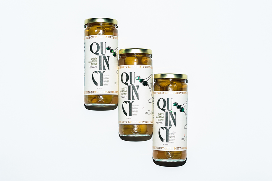 Quincy Olives & Martini Brine, 16 oz