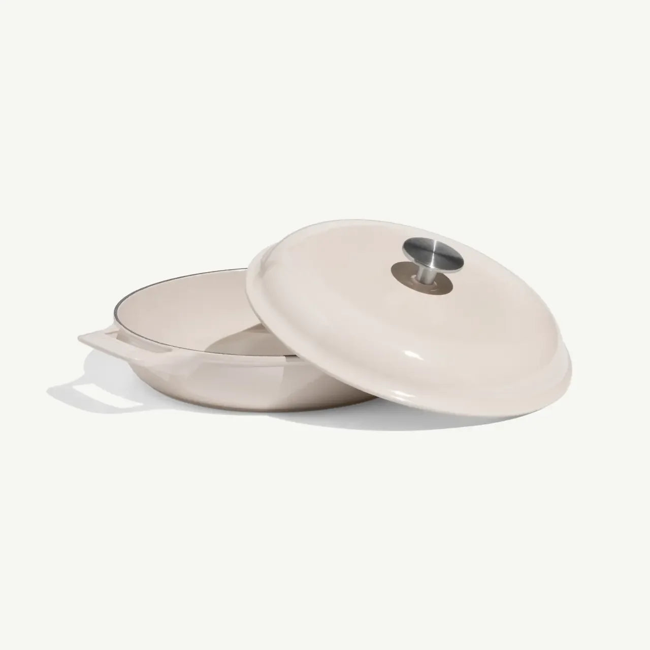 Made In Antique White Enameled Cast Iron Braiser -3.5 Qt - Marcel’s Culinary Experience