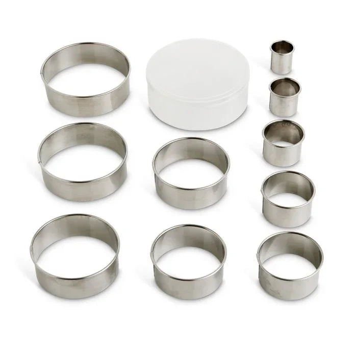 Round Cutters with Container, Set of 10 - Marcel’s Culinary Experience