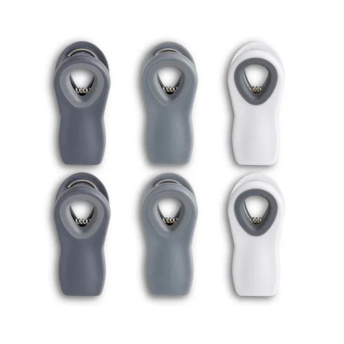 HIC Magnetic Clips White, Grey & Charcoal - Marcel’s Culinary Experience