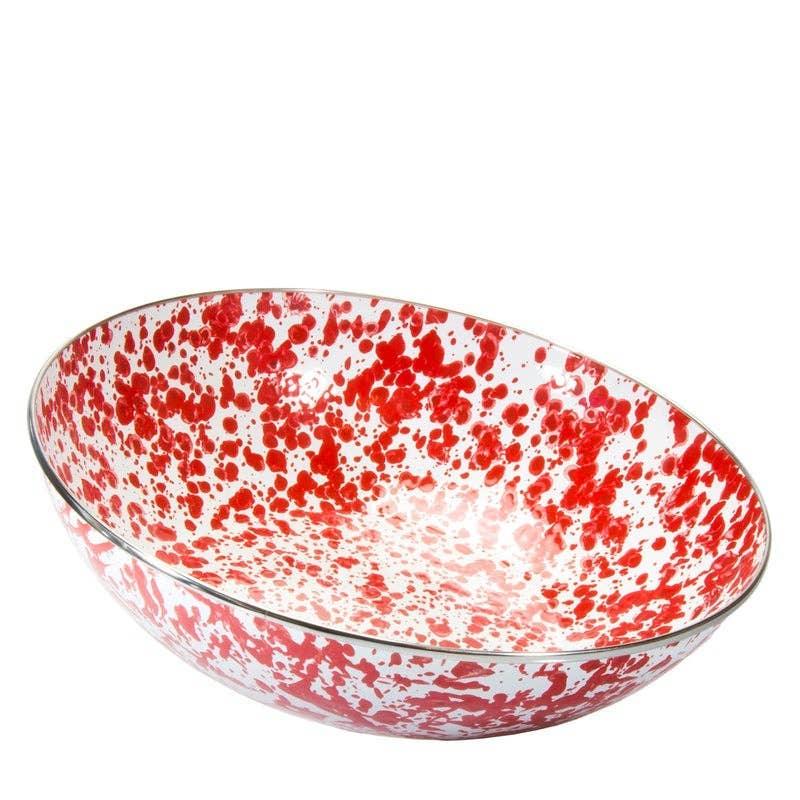 Golden Rabbit Enamelware Swirl Catering Bowl