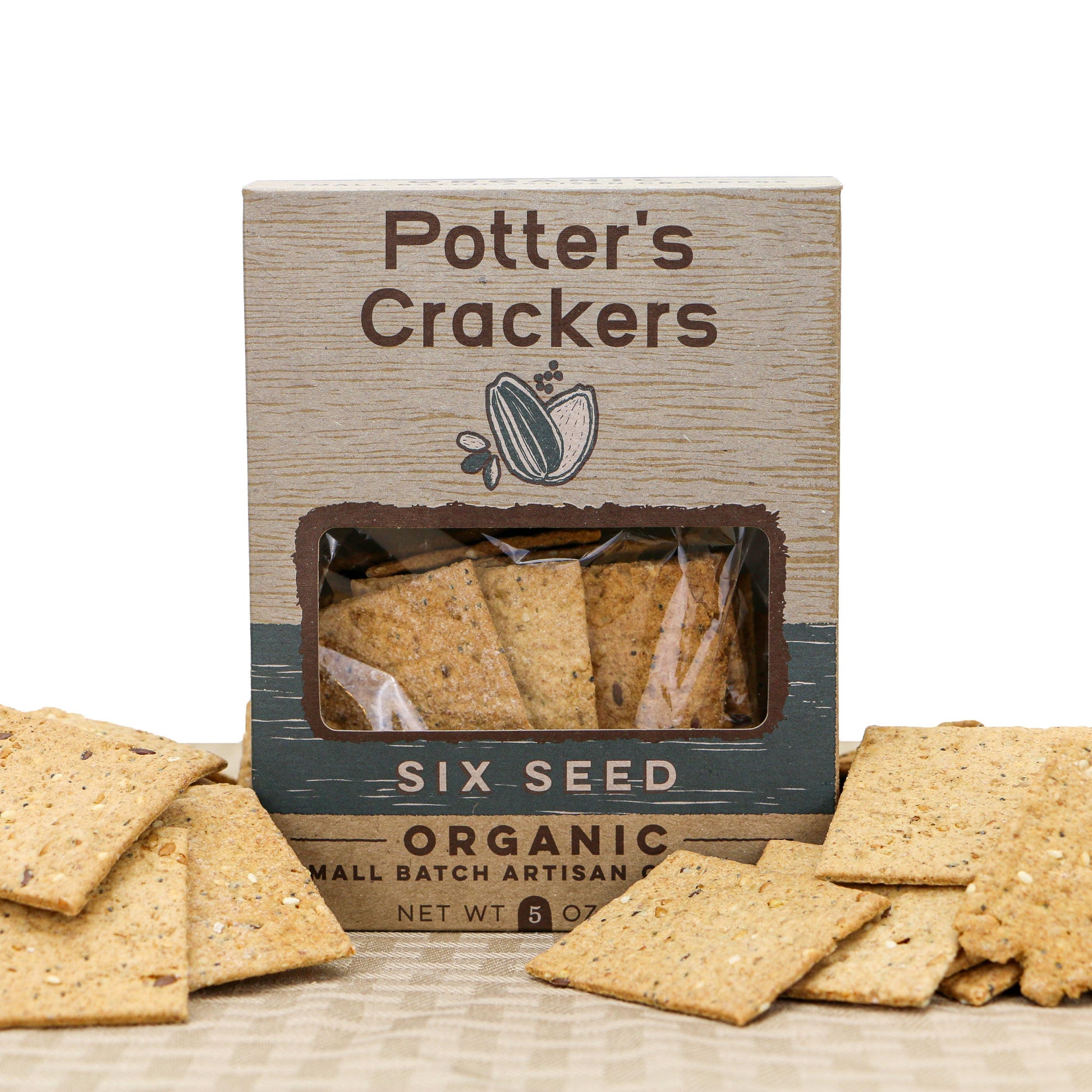 Potter's Crackers Organic Six Seed Crackers - 5 oz - Marcel’s Culinary Experience