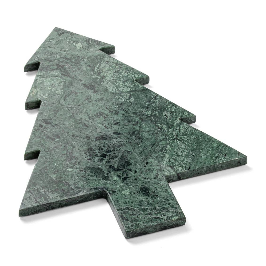 Green Christmas Tree Marble Charcuterie Board