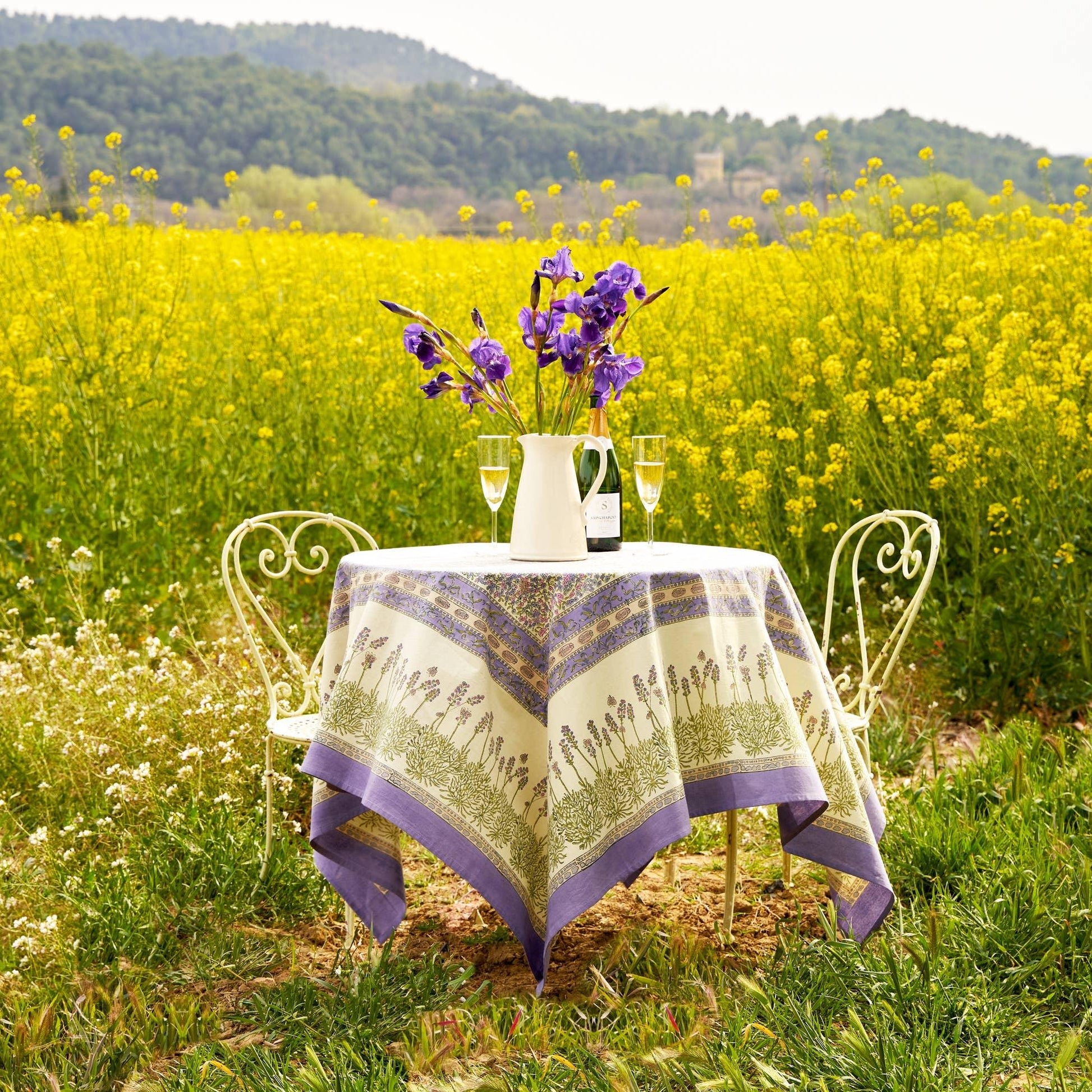 Couleur Nature Lavender Purple French Tablecloths - Marcel’s Culinary Experience