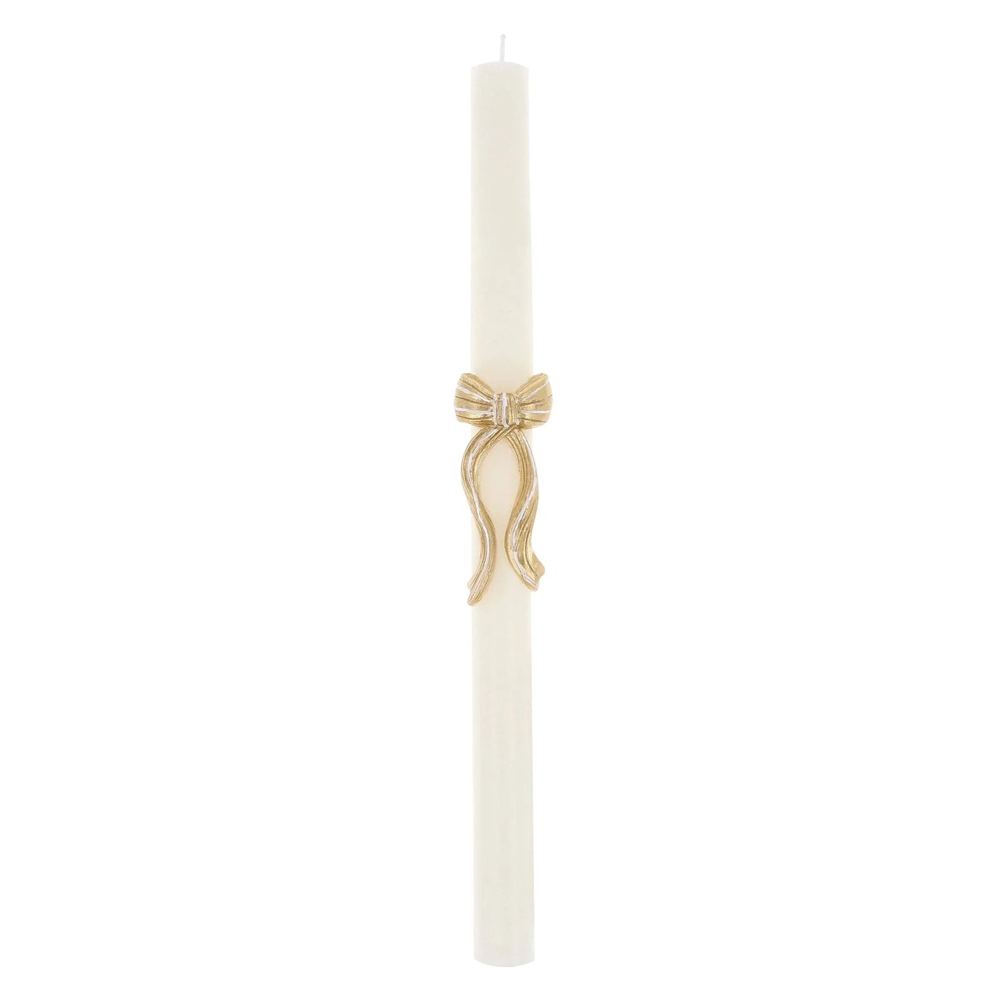 Gold Stripy Bow Table Candles - Marcel’s Culinary Experience