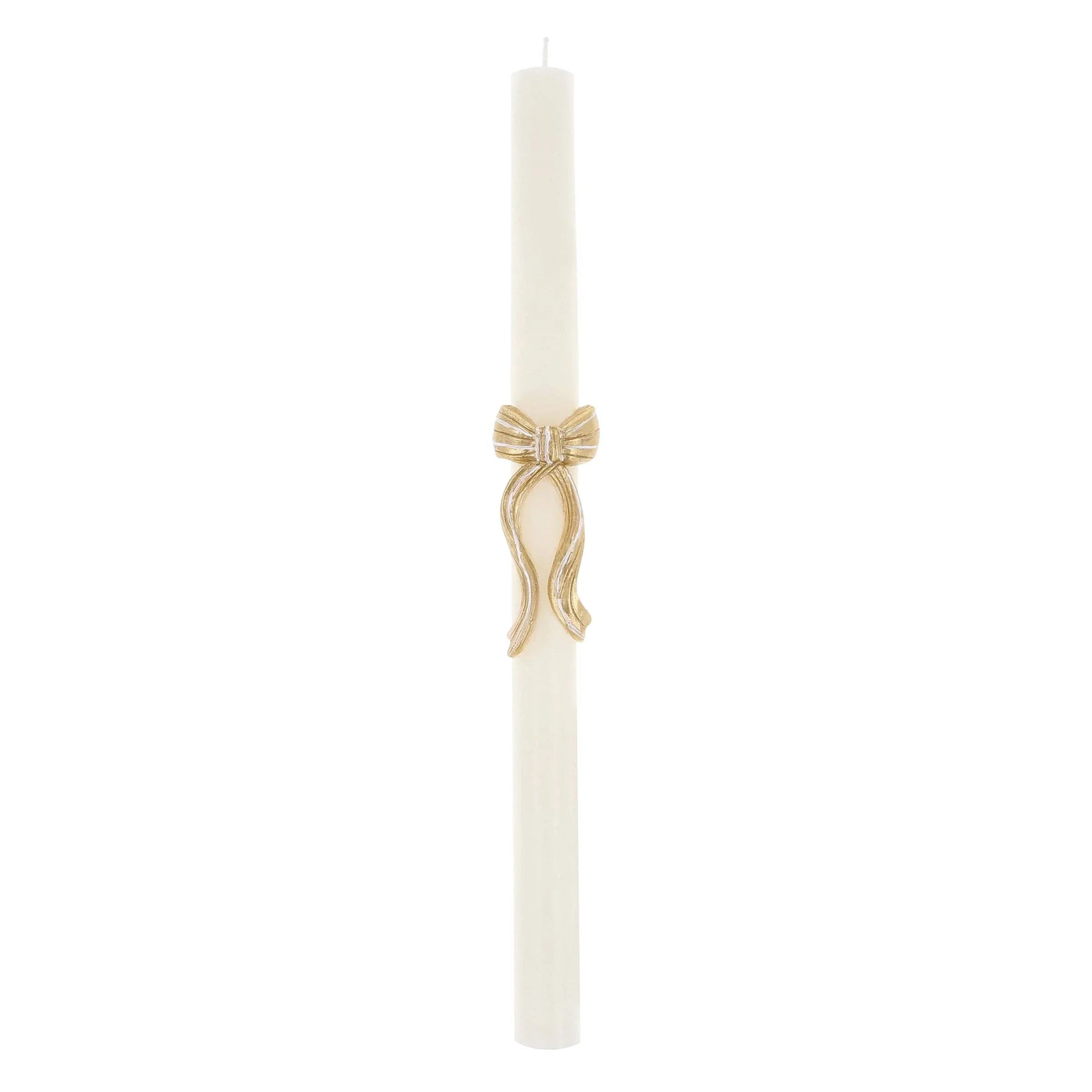 Gold Stripy Bow Table Candles - Marcel’s Culinary Experience