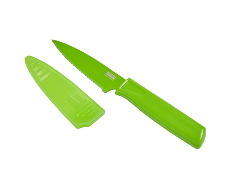 Kuhn Rikon Paring Knife Colori Serrated, Green - Marcel’s Culinary Experience