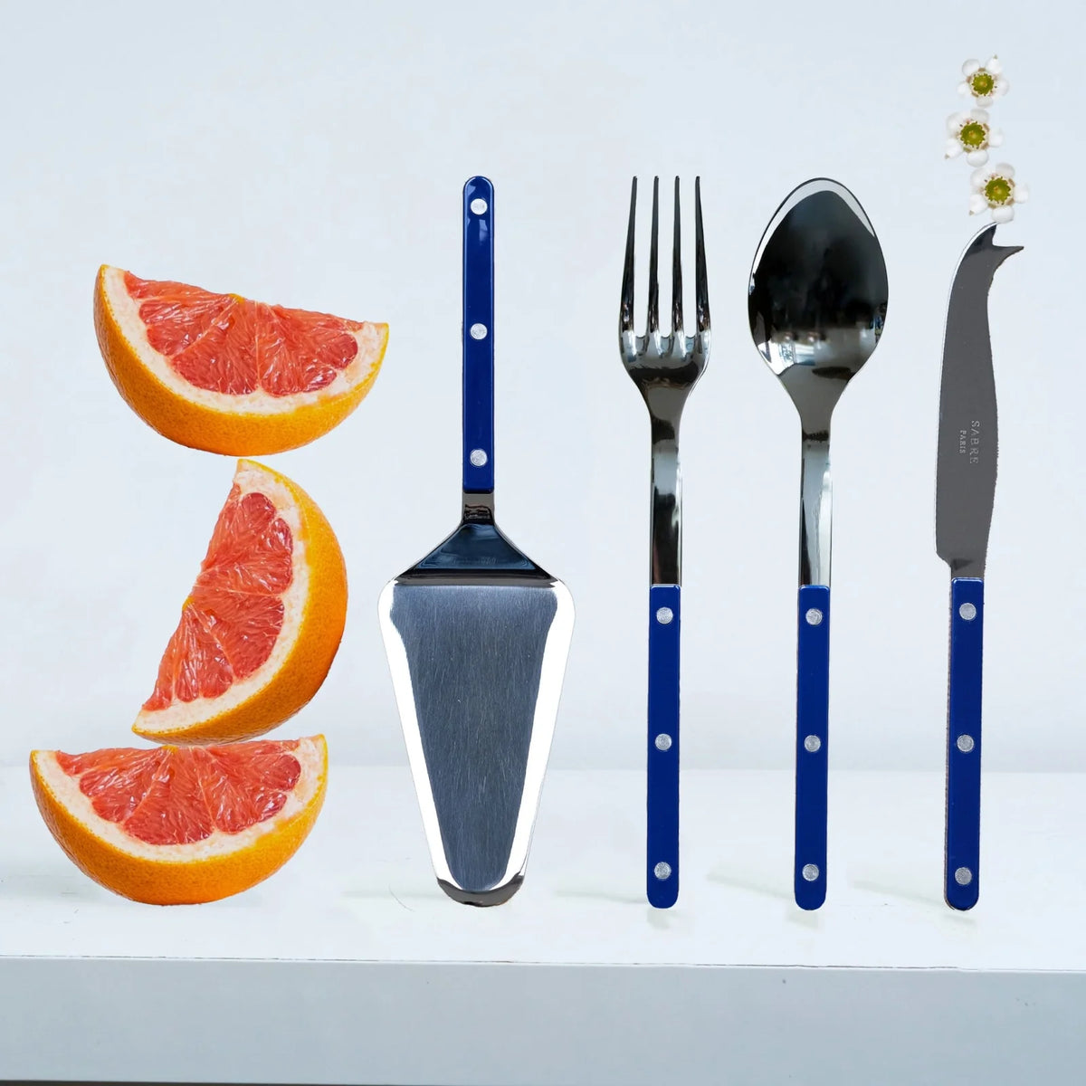 Sabre Bistrot Large Cheese Knife, Navy Blue