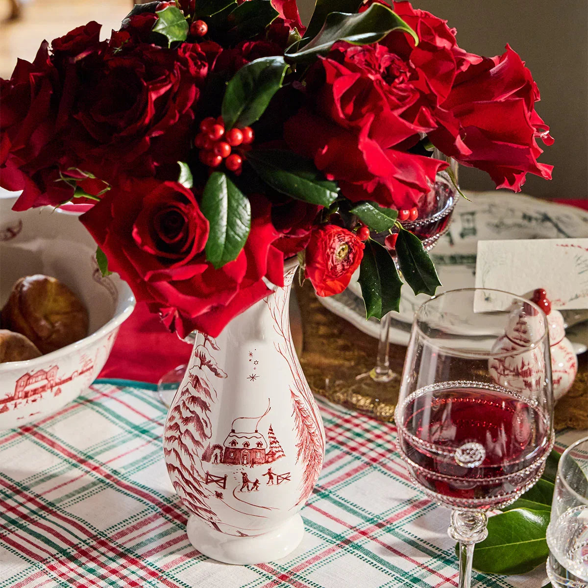 Juliska Country Estate Winter Frolic 9" Vase - Ruby