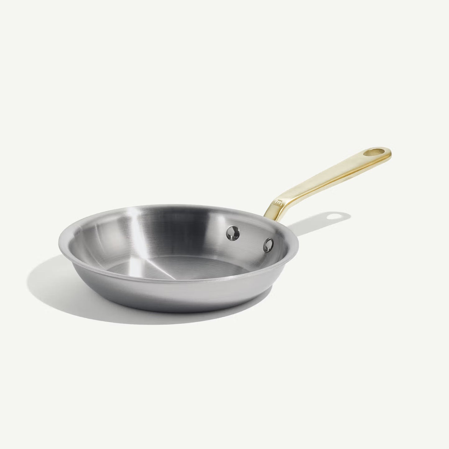 Made In Stainless Clad Frying Pan with Brass Handle