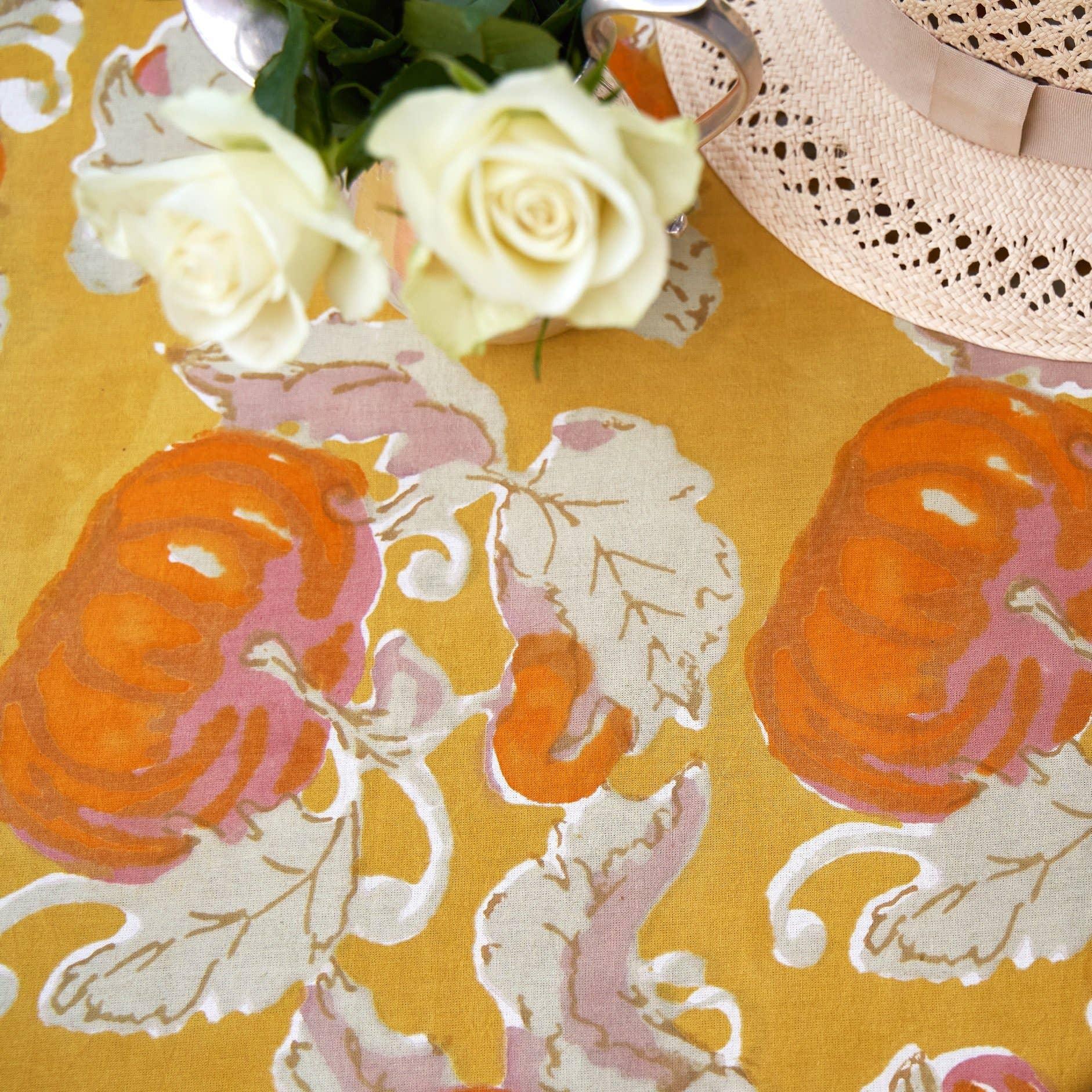 Pumpkin Orange & Mustard Tablecloths - Marcel’s Culinary Experience
