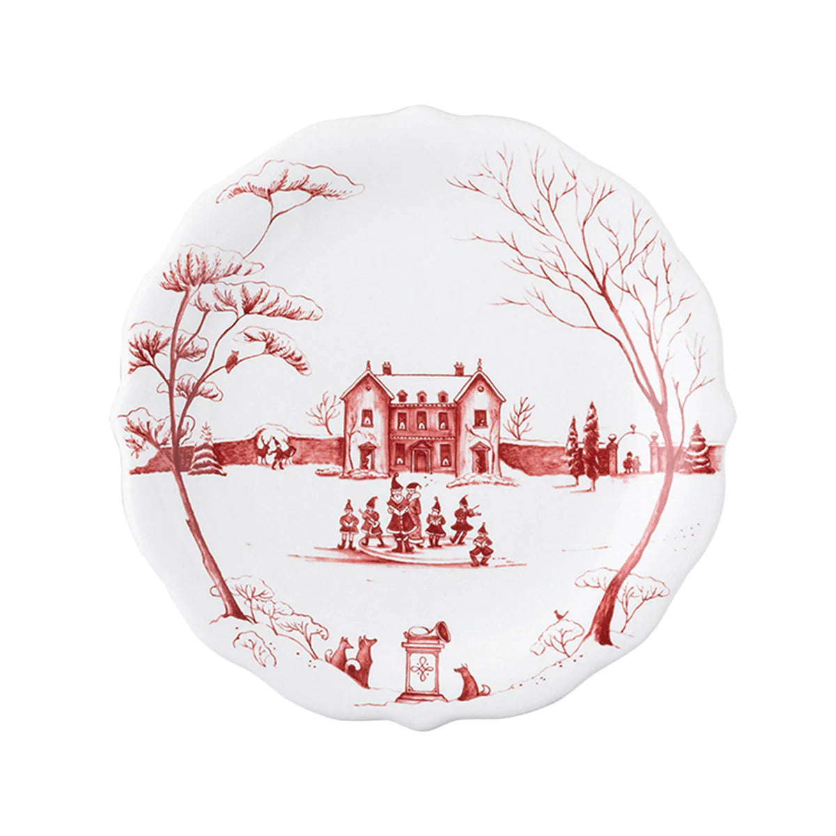 Juliska Country Estate Winter Frolic Party Plate Assorted Set/4