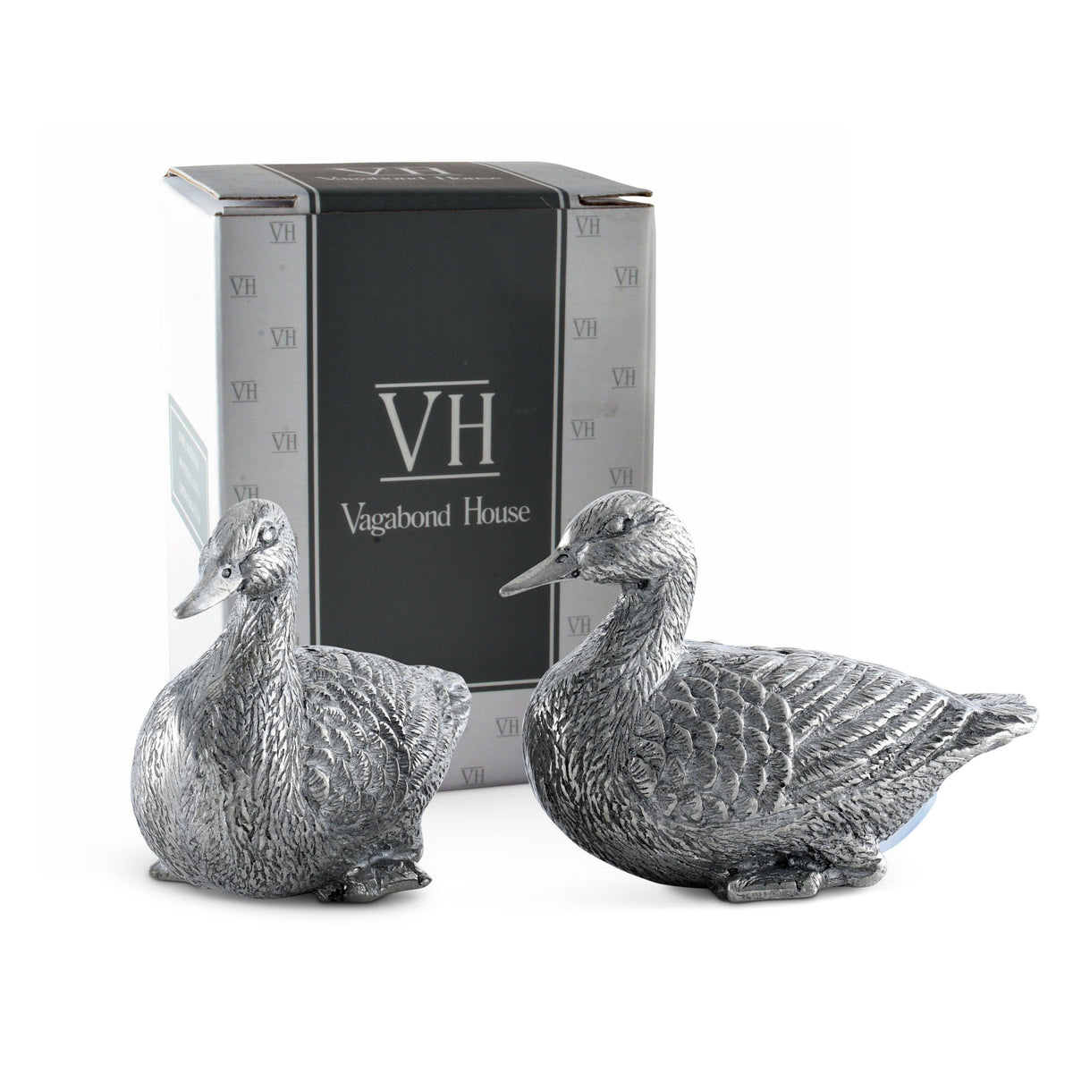 Pewter Mallard Duck Salt & Pepper Shakers