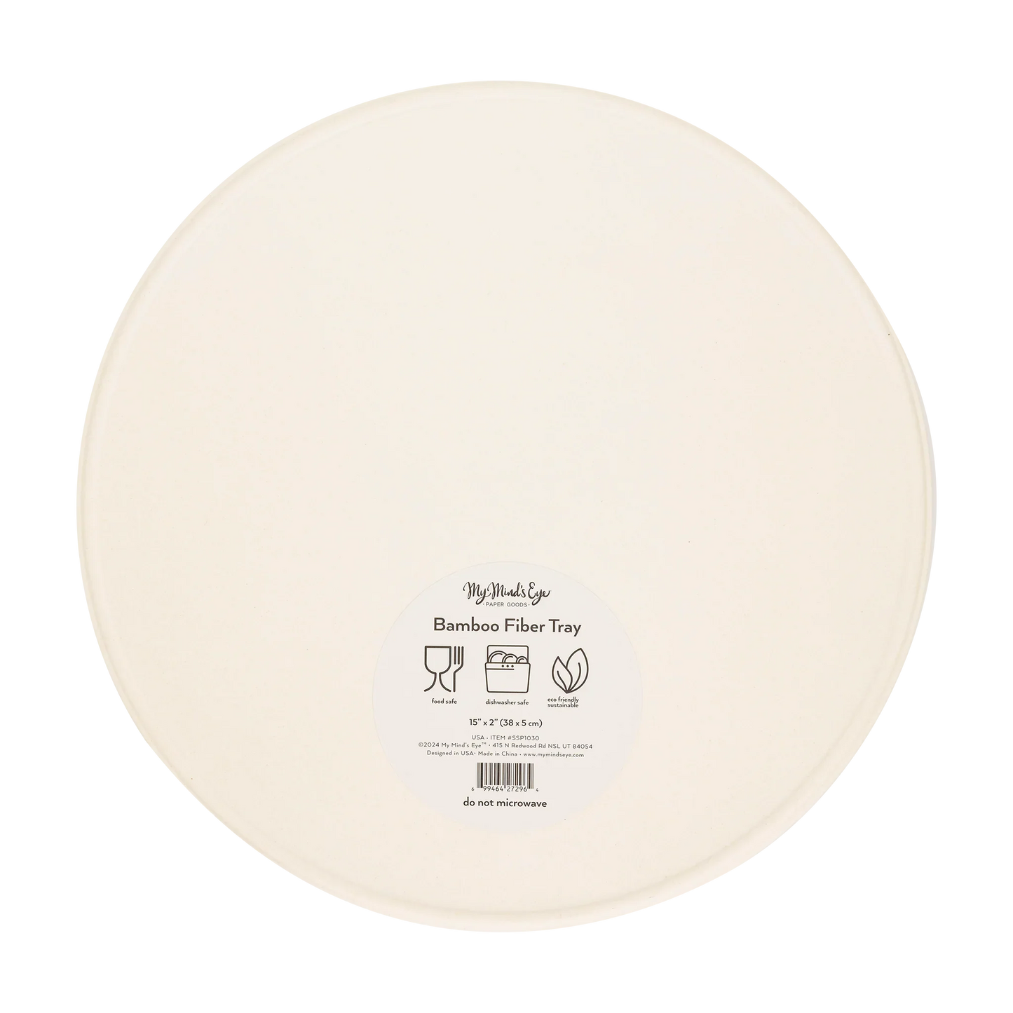 USA Round Reusable Bamboo Serving Tray - Marcel’s Culinary Experience