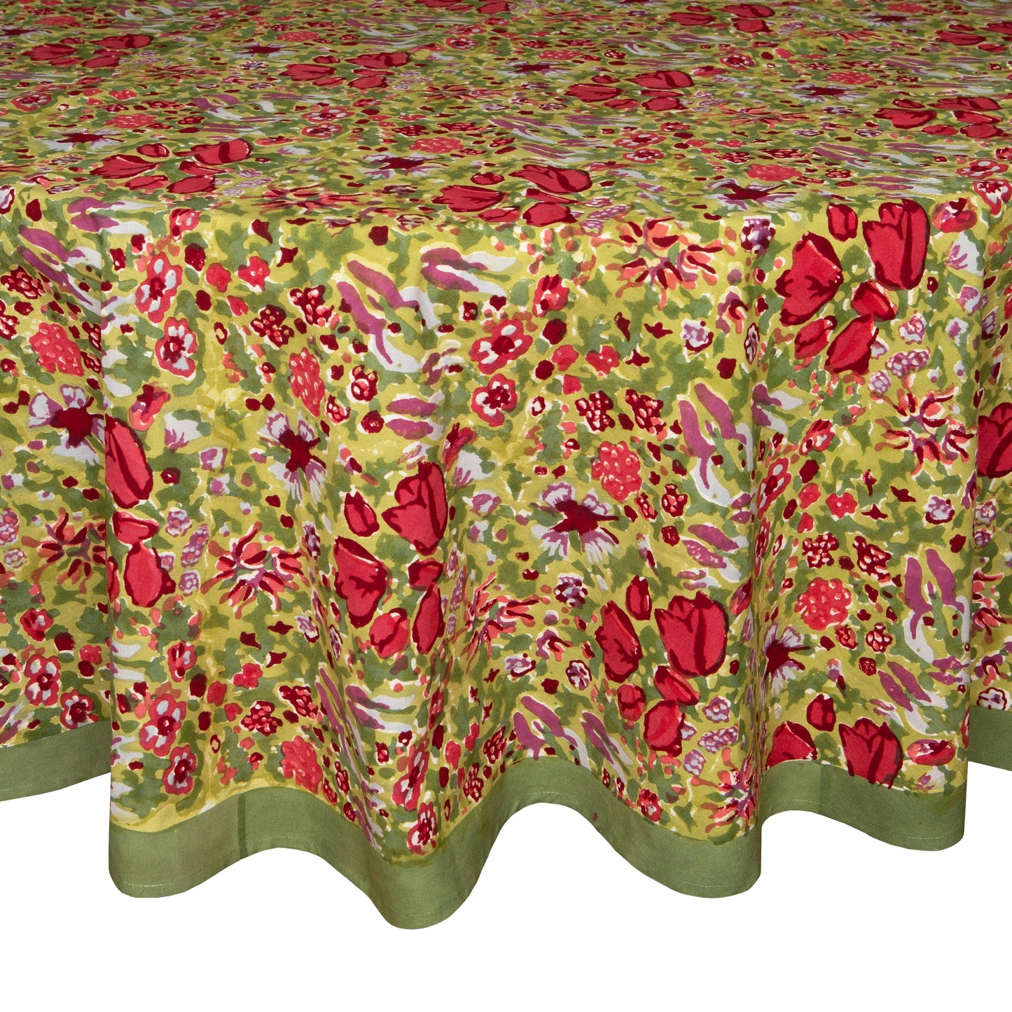 Jardin Red & Green | French Tablecloths - Marcel’s Culinary Experience