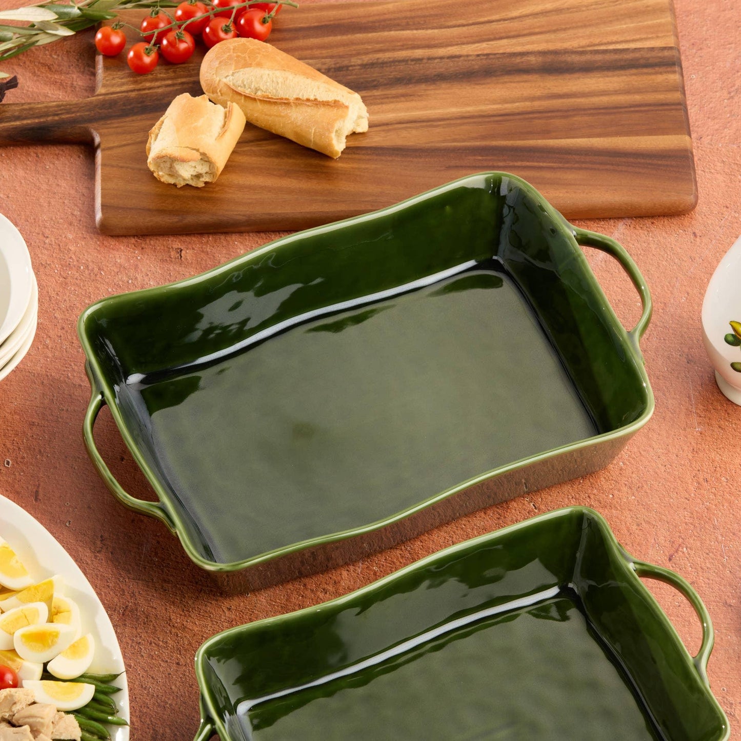 Harvest Fields Large Rectangular Baker