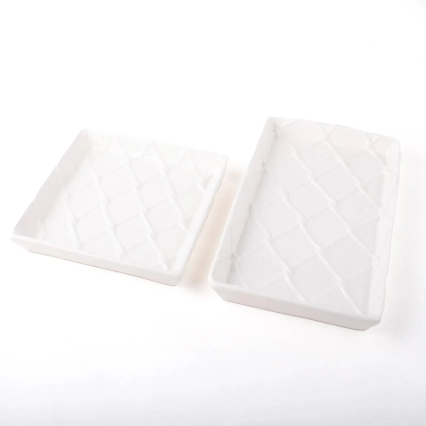 White Textured Guest Towel Tray - Marcel’s Culinary Experience