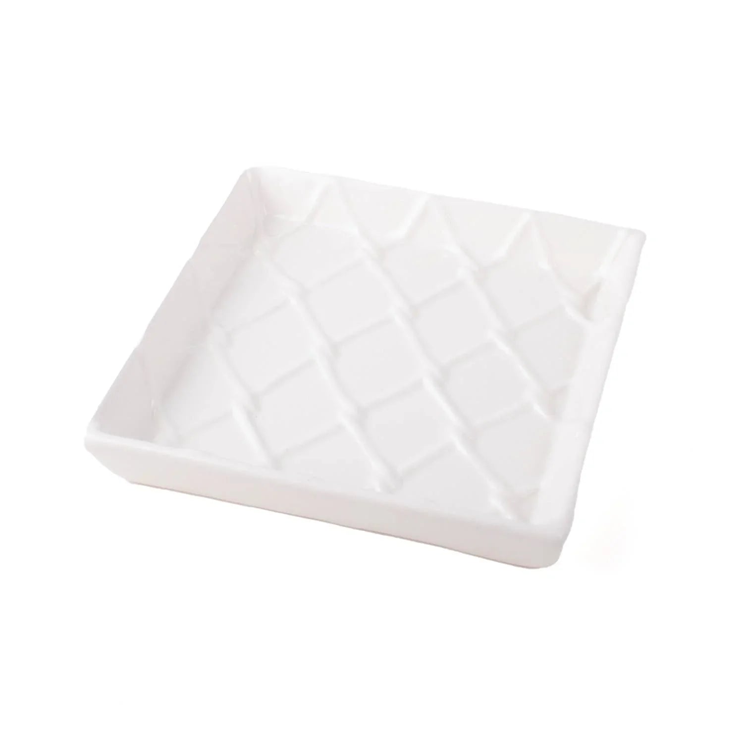 White Textured Beverage Napkin Tray - Marcel’s Culinary Experience