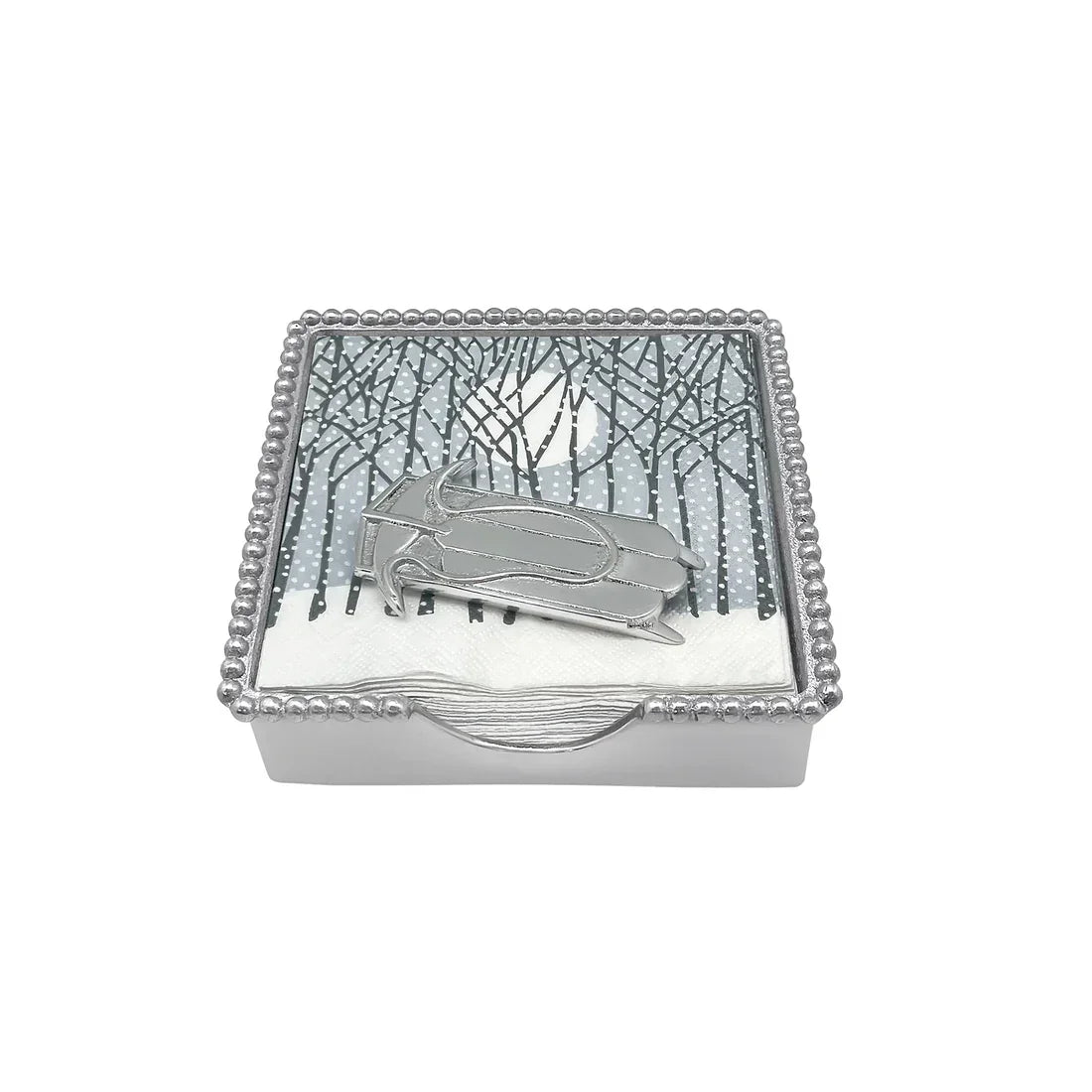 Double Runner Sled Beaded Napkin Box Set - Marcel’s Culinary Experience