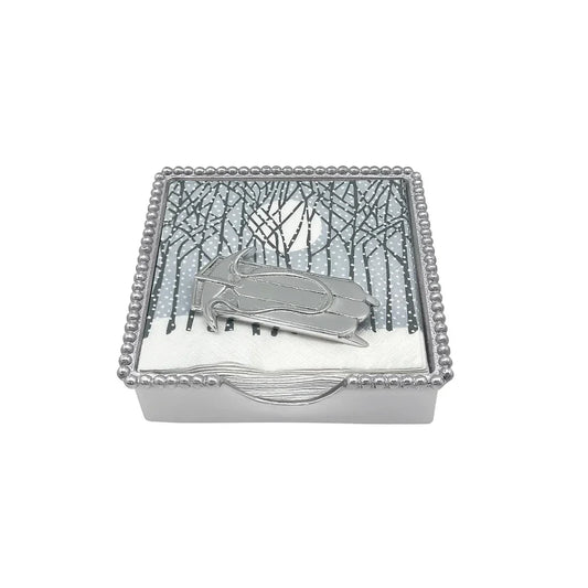 Double Runner Sled Beaded Napkin Box Set - Marcel’s Culinary Experience