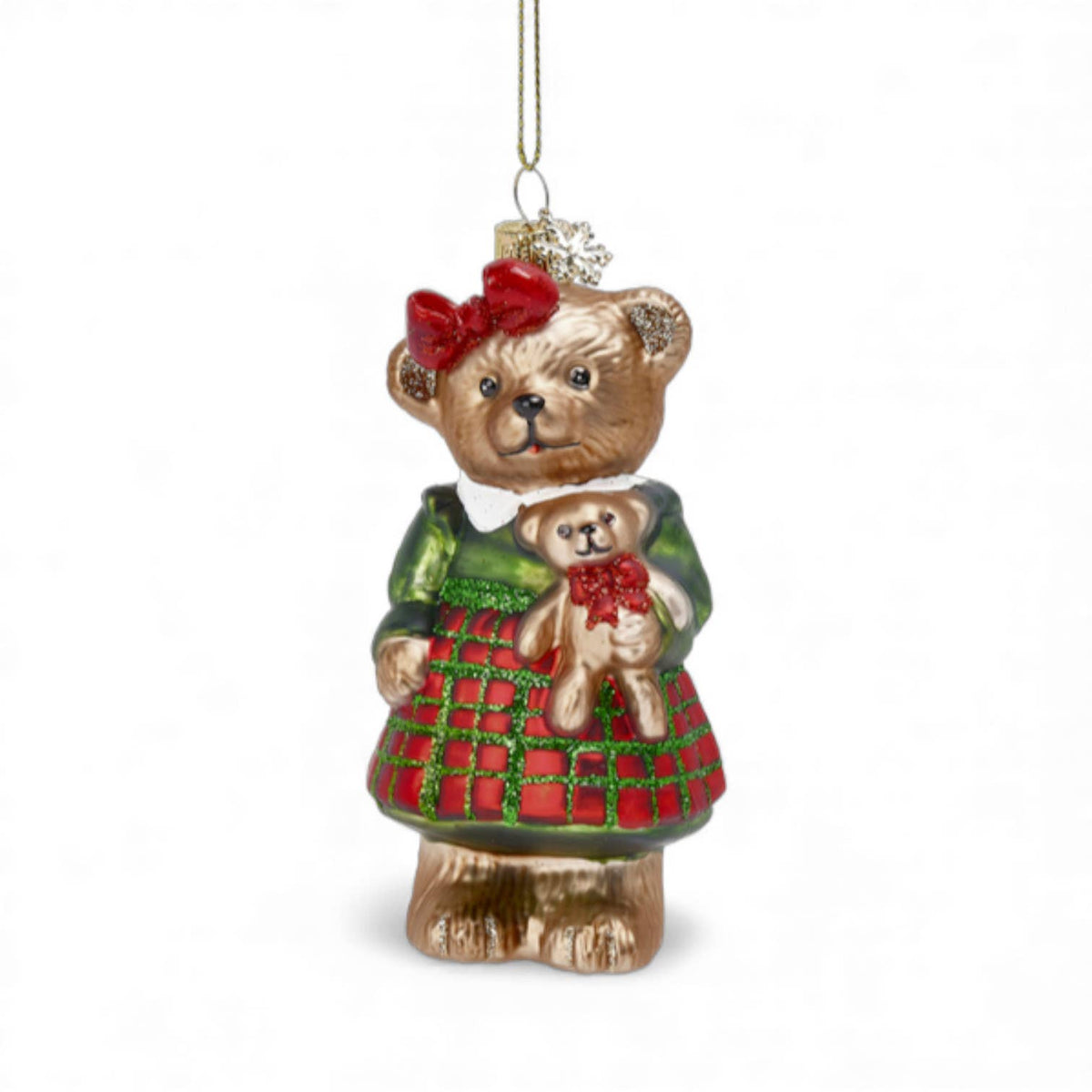5in Bear Girl With Doll Ornament