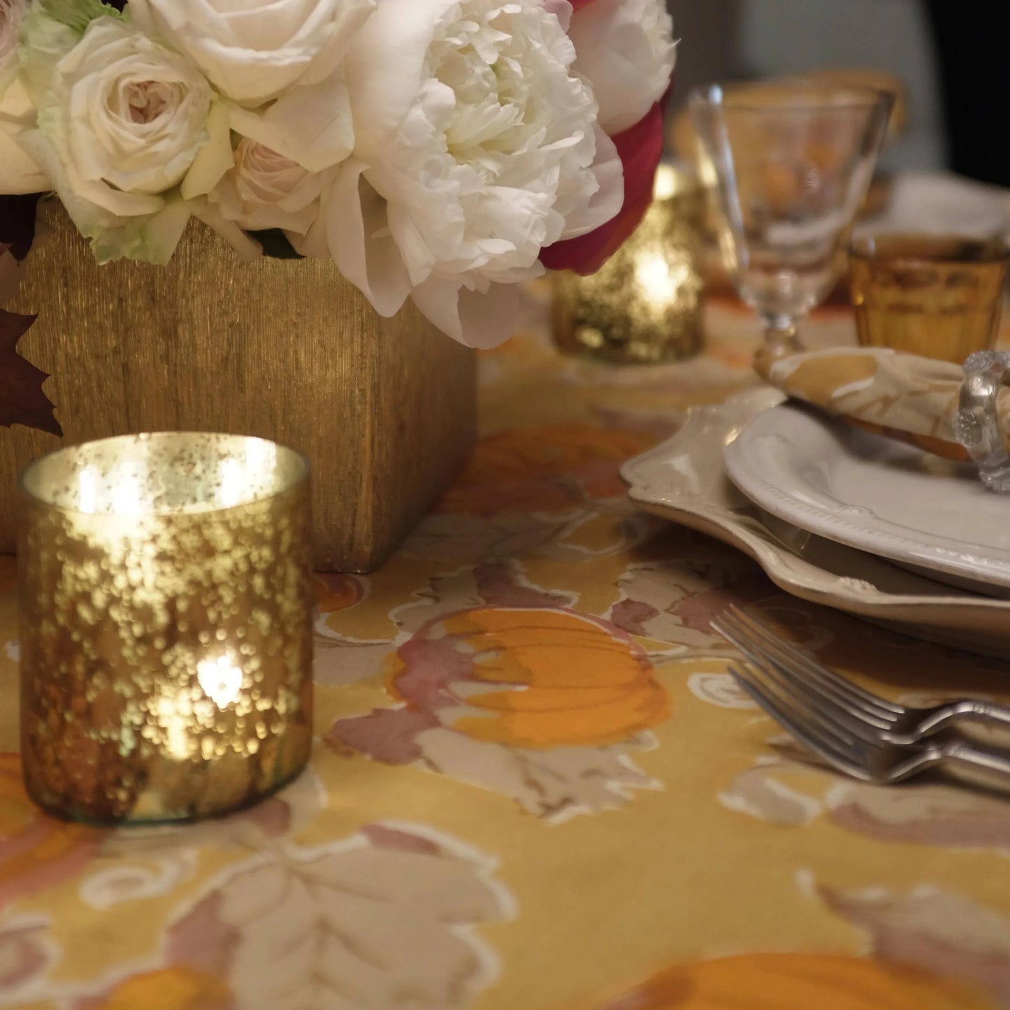 Pumpkin Orange & Mustard Tablecloths - Marcel’s Culinary Experience