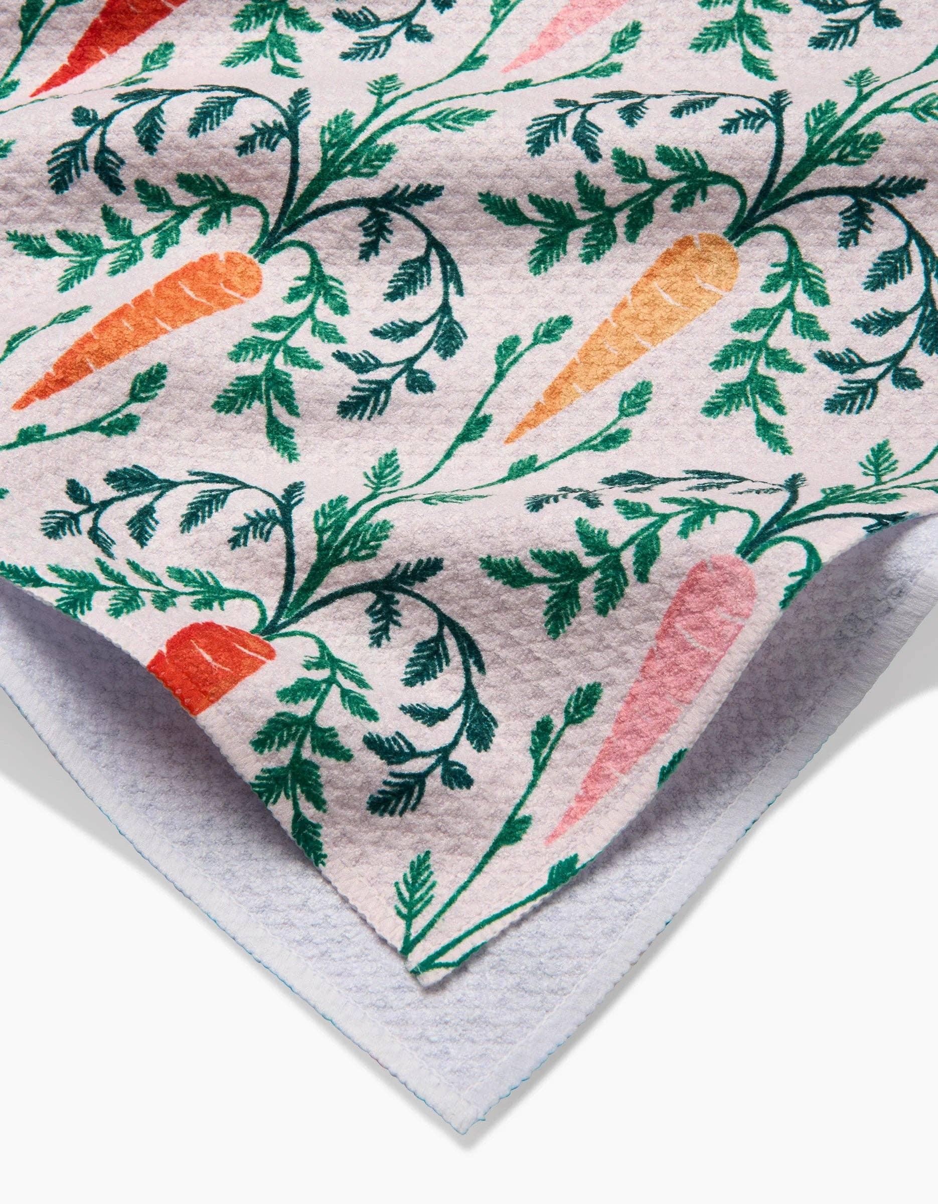Geometry Carrot Damask Tea Towel - Marcel’s Culinary Experience