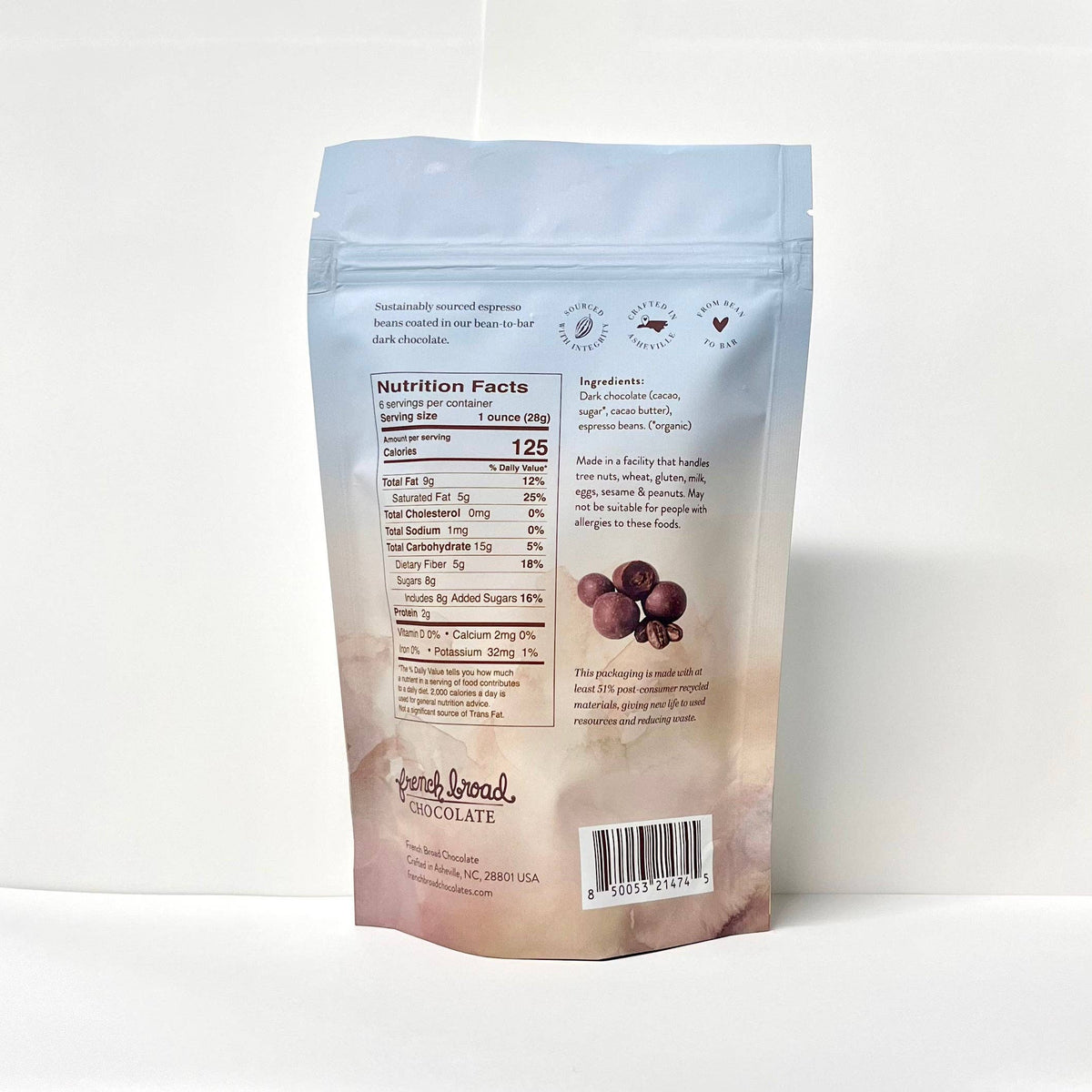 Dark Chocolate-Covered Espresso Beans, 6 oz