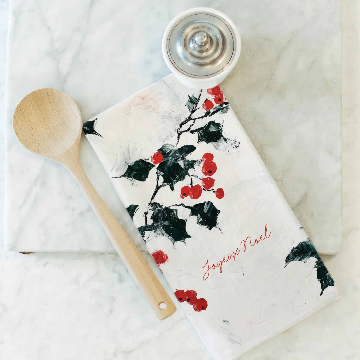 Joyeux Noel Tea Towel - Natural - Marcel’s Culinary Experience
