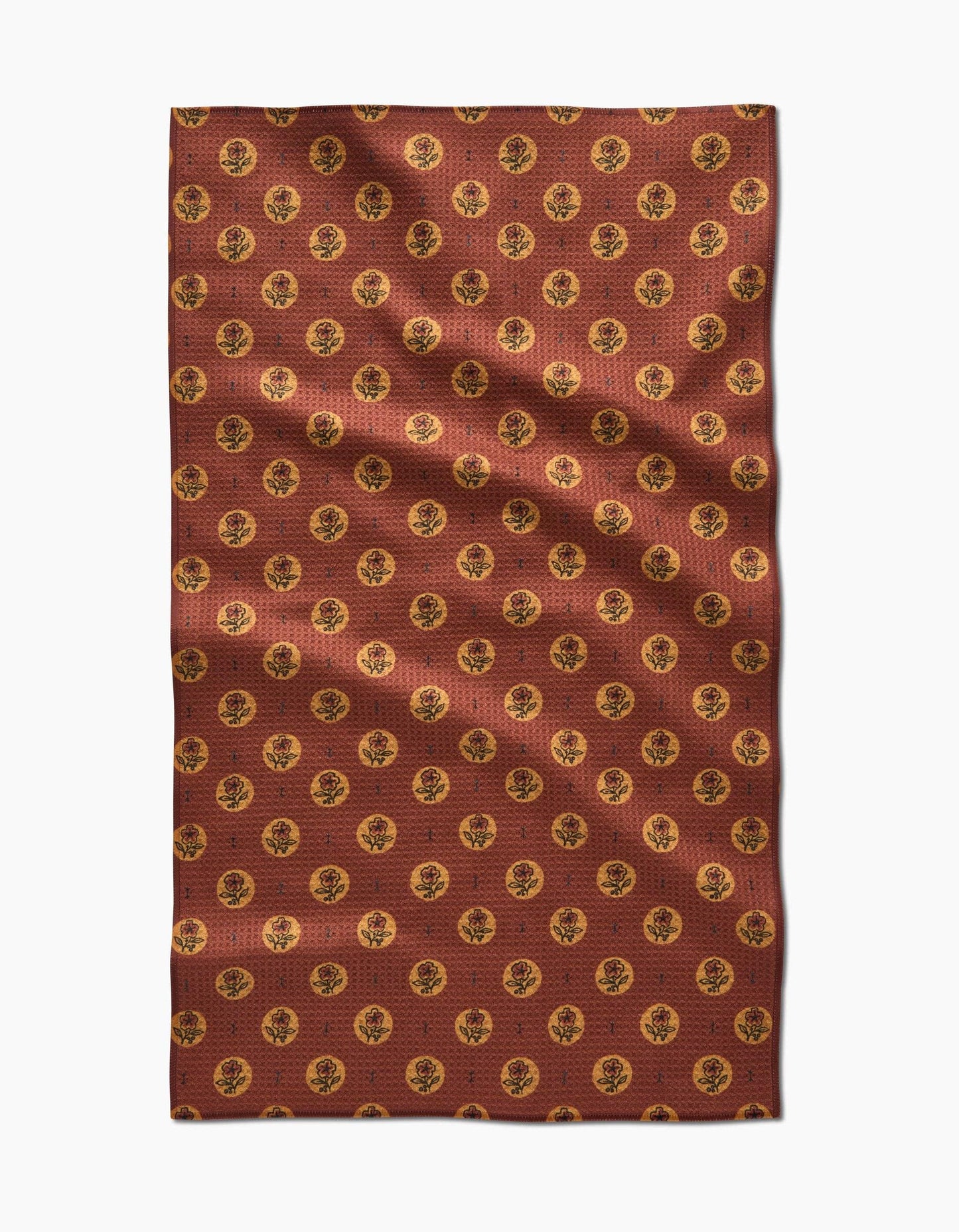 Geometry Artisanal Floral Orange Tea Towel - Marcel’s Culinary Experience