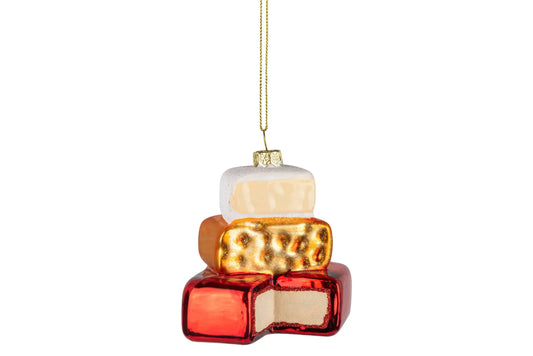 Glass cheese stack Ornament 3.5in - Marcel’s Culinary Experience