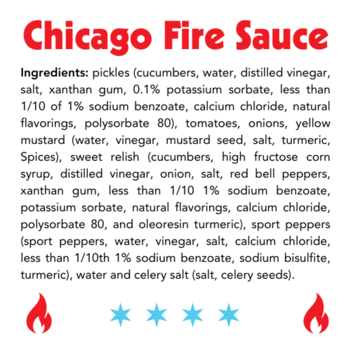 Chicago Fire Sauce – Gourmet Hot Dog & Grill Hot Sauce