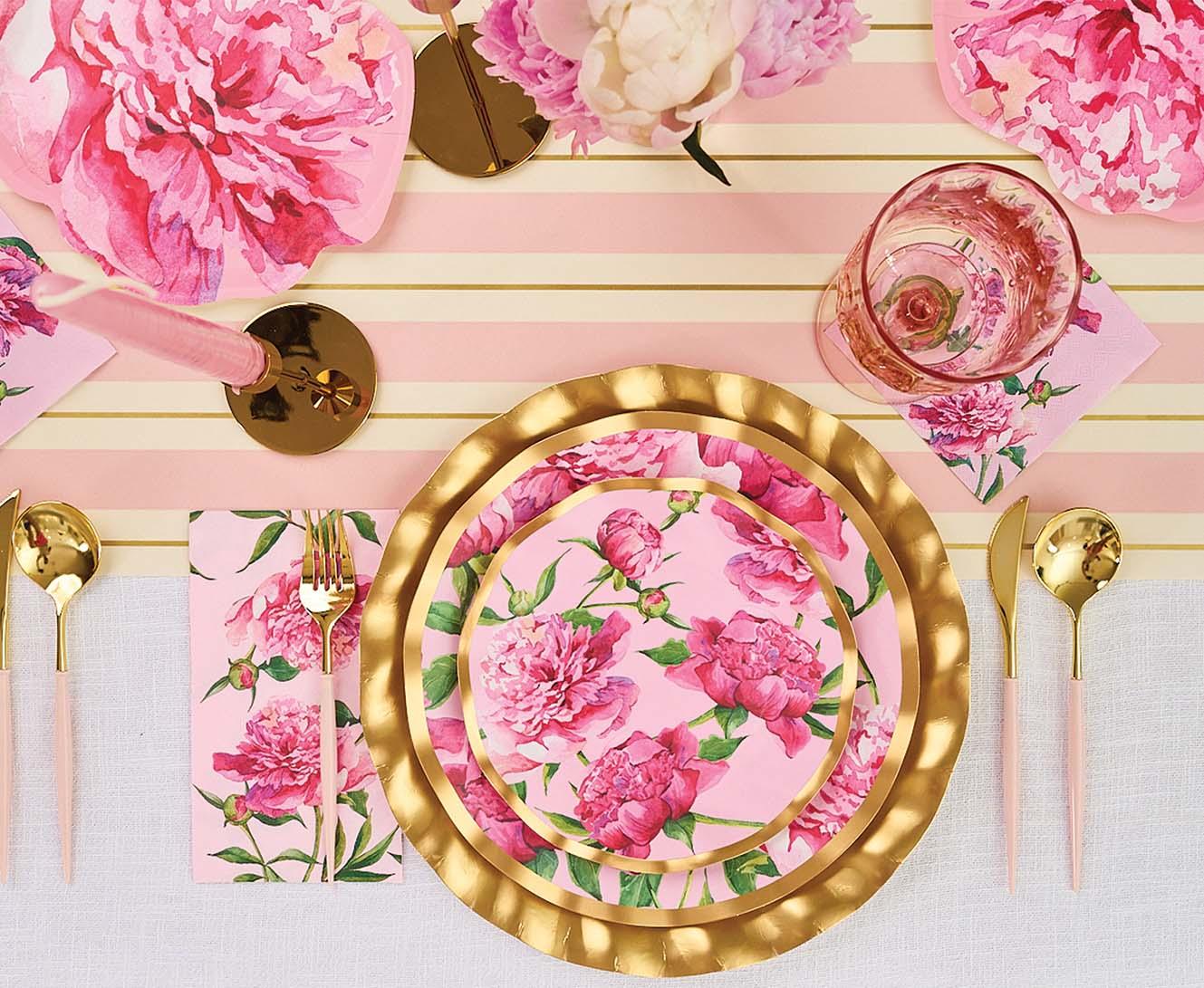 Cocktail Napkin Pink Peonies - 20pkg - Marcel’s Culinary Experience