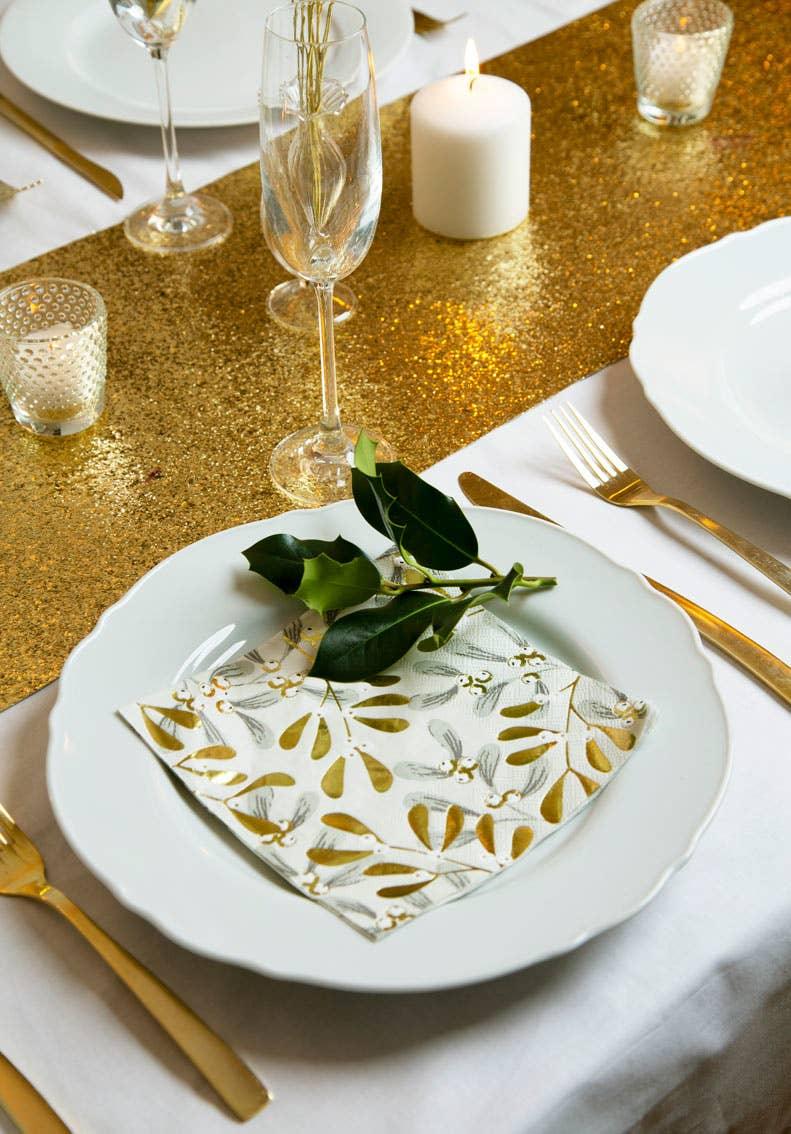 Gold Glitter Table Runner | 6ft | Christmas Decor | - Marcel’s Culinary Experience