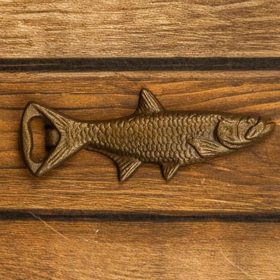 Cast Iron Fish Wall Hook & Bottle Opener | 6.75 Inch