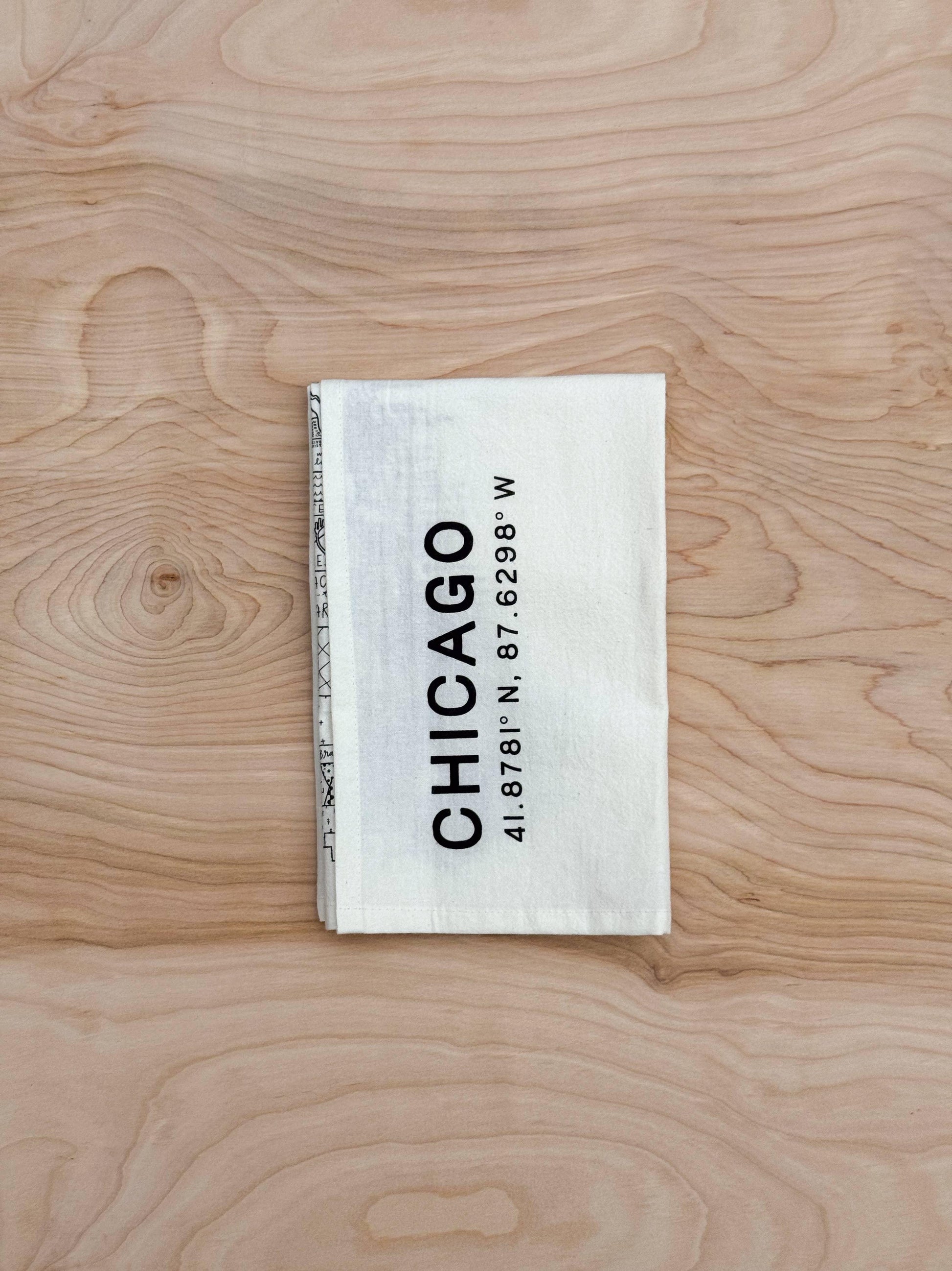 Chicago Map Tea Towel - Marcel’s Culinary Experience