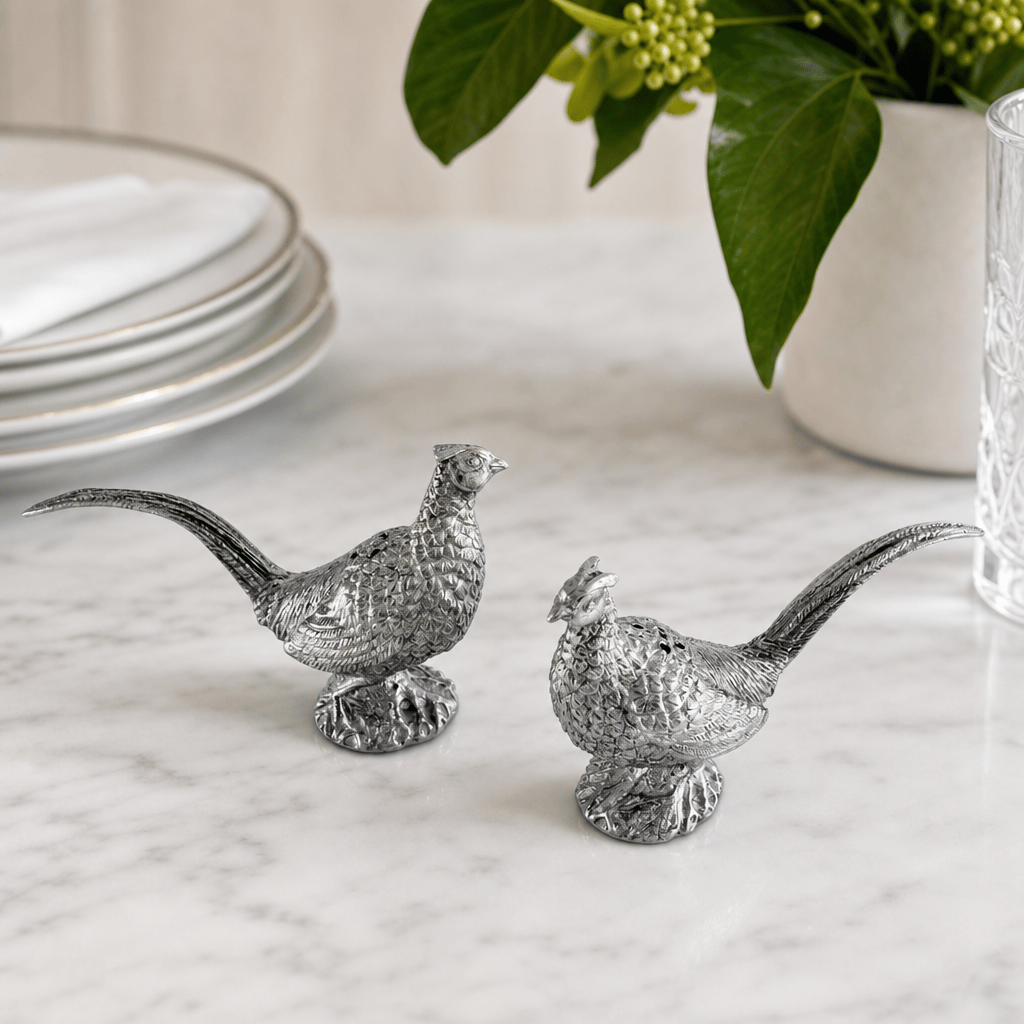 Pewter Pheasant Salt & Pepper Shakers
