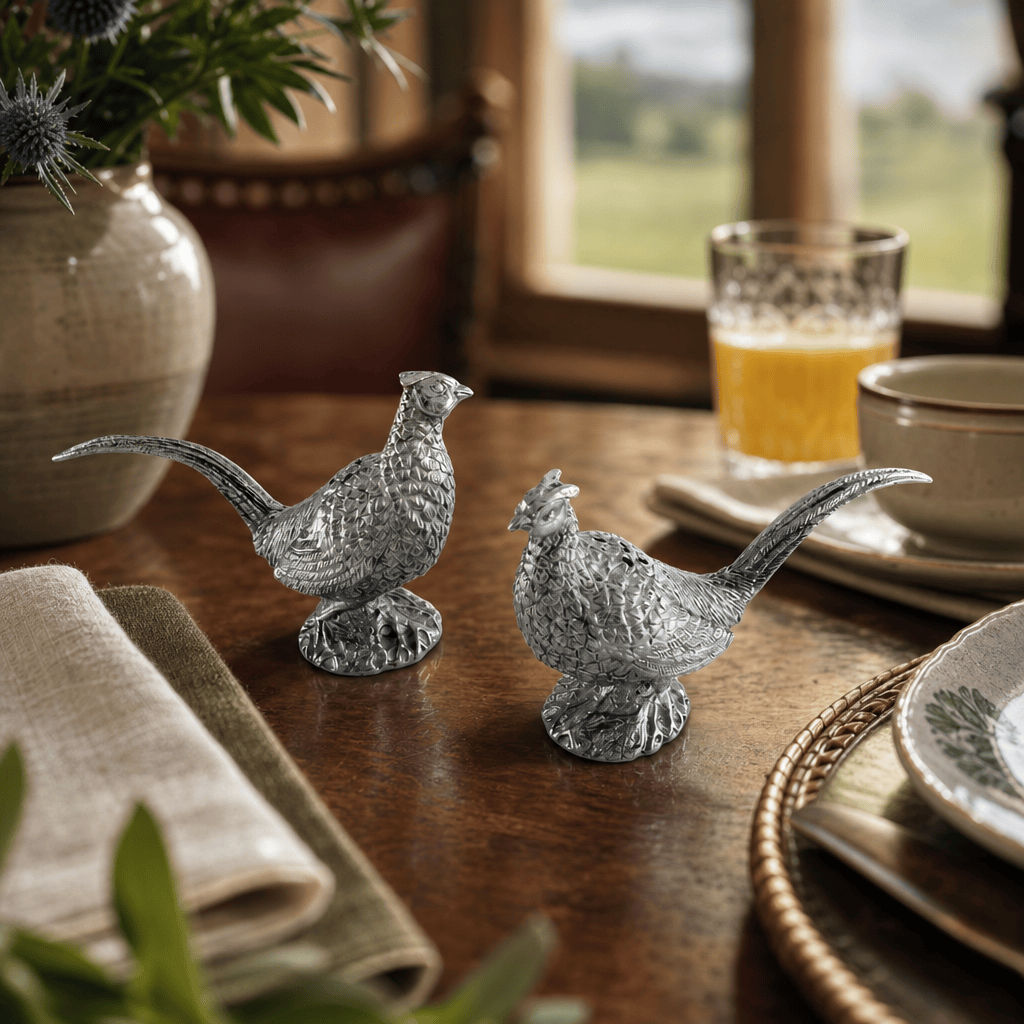 Pewter Pheasant Salt & Pepper Shakers