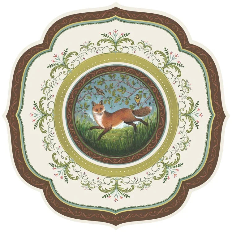 Hester and Cook Die-cut Fanciful Fox China Placemat - Marcel’s Culinary Experience
