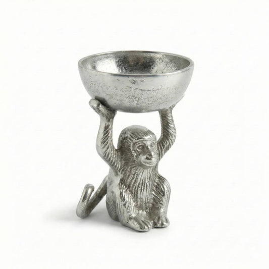 Small Silver Monkey Catchall Dish