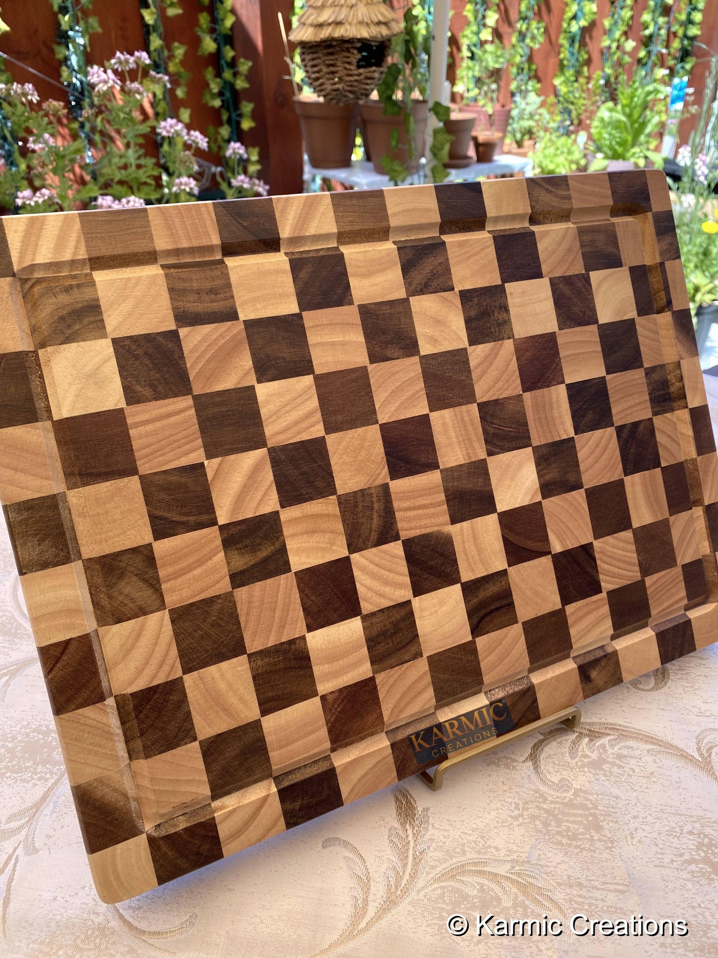 End Grain Checkered Cutting Board (Kitchen Size & BBQ Size) - Marcel’s Culinary Experience